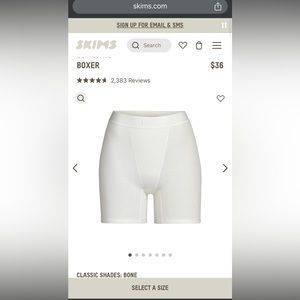 SKIMS ribbed boy short in bone